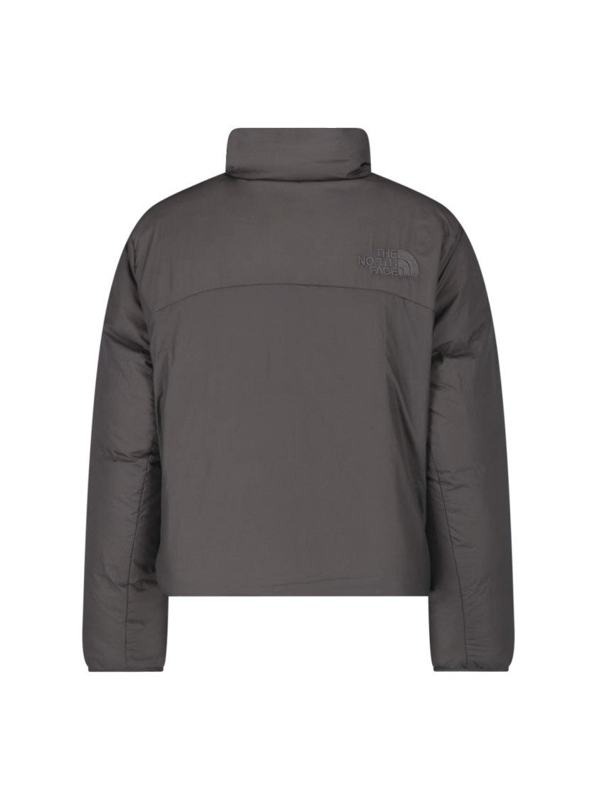 The North Face Grey Pertex Nuptse Reversible Puffer Jacket