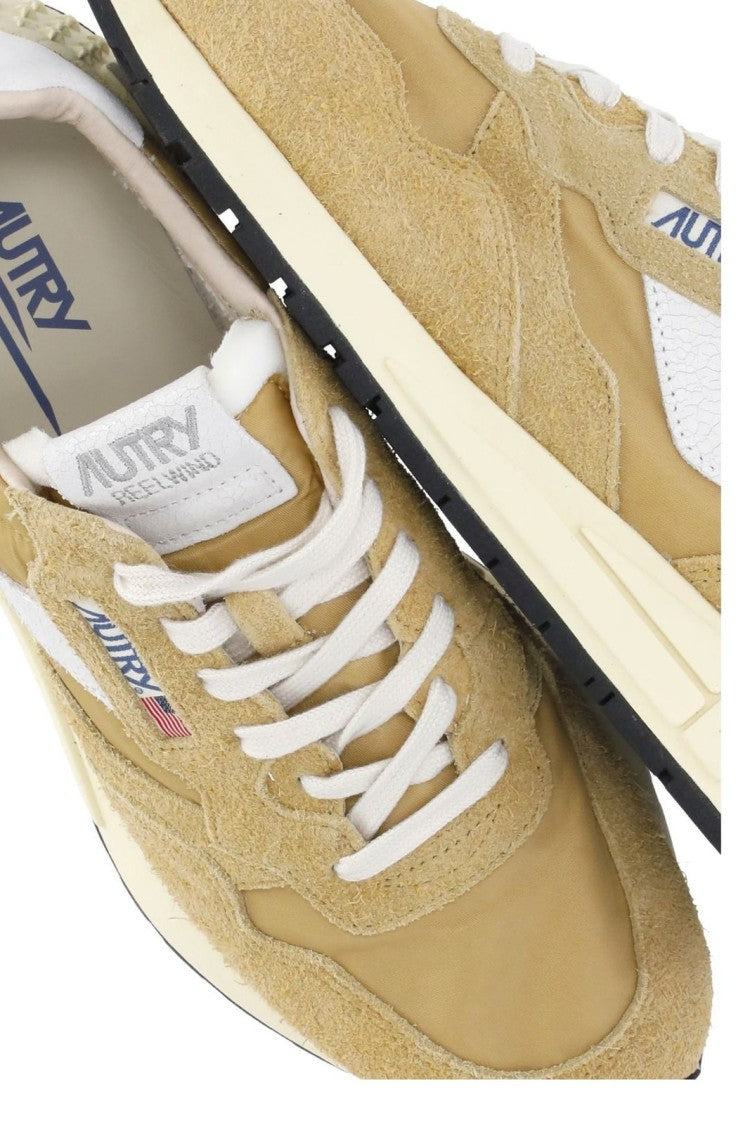 Autry Textured Suede And Leather Low-Top Sneakers