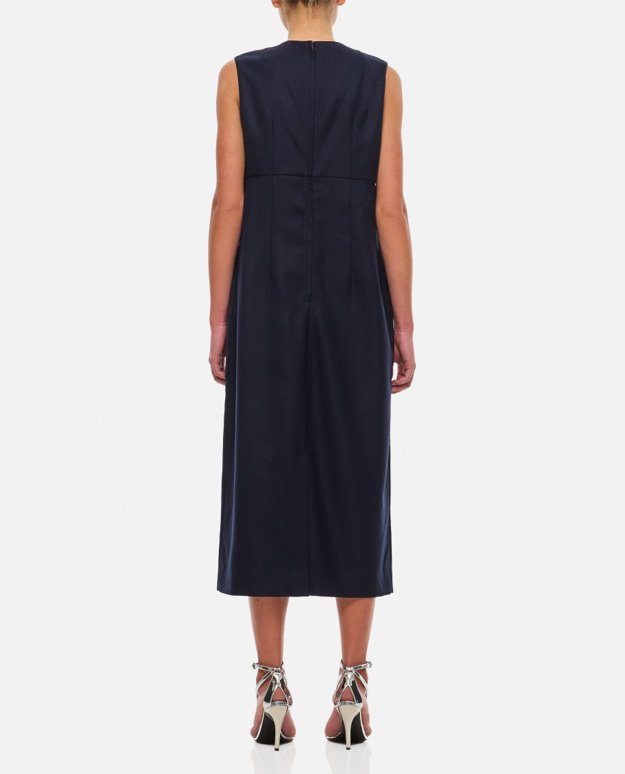 Comme Des Garçons Wool Midi Dress