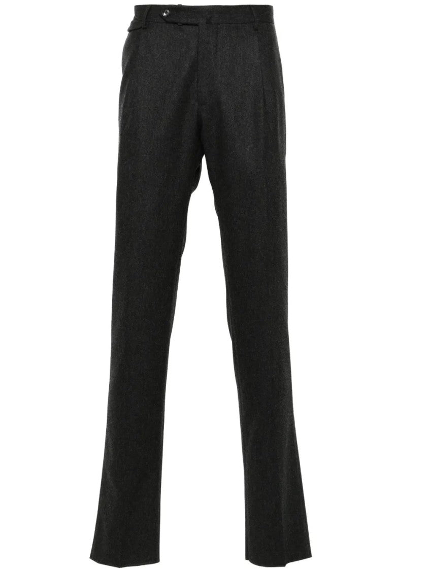 Tagliatore Tailored Grey Trousers With Flared Hem