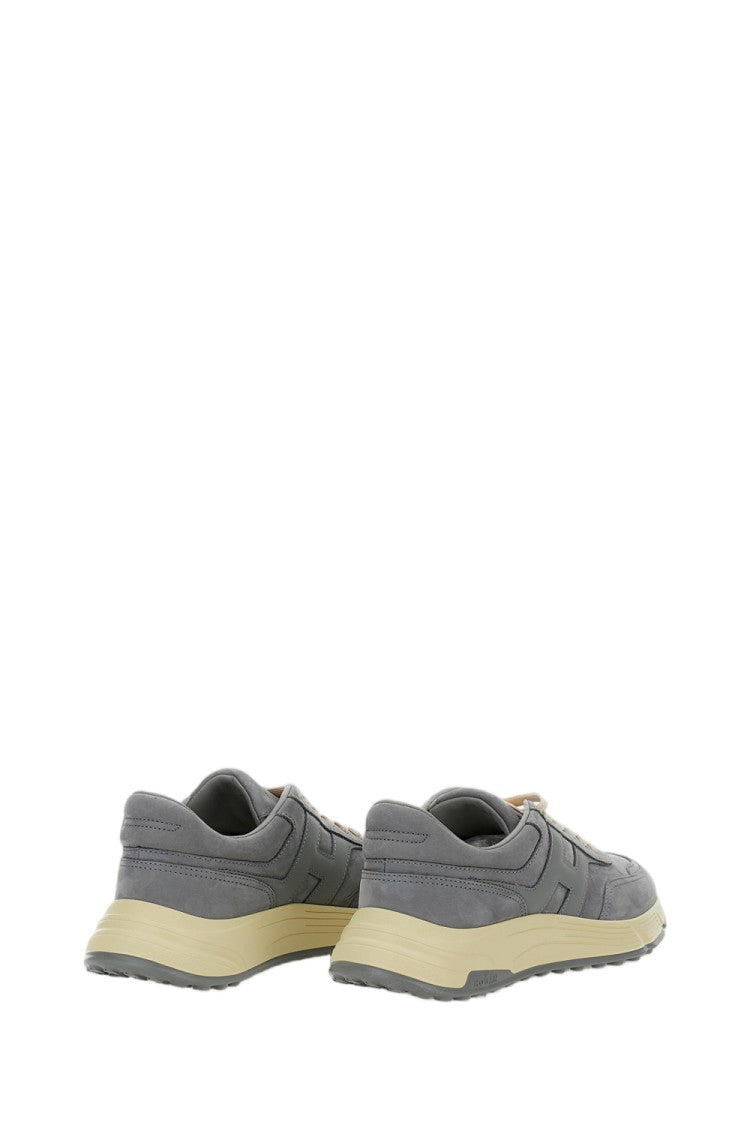 Hogan Suede Sneakers With Nappa Leather Inserts And Nubuck H Logo