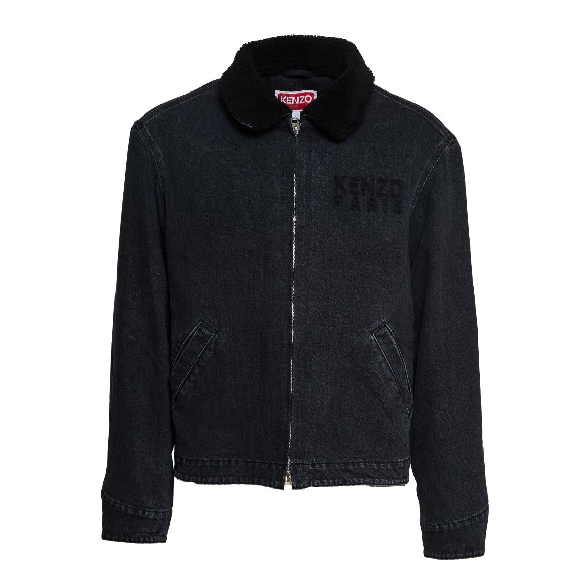 Kenzo Happy Tiger Utility Fleece Denim Jacket