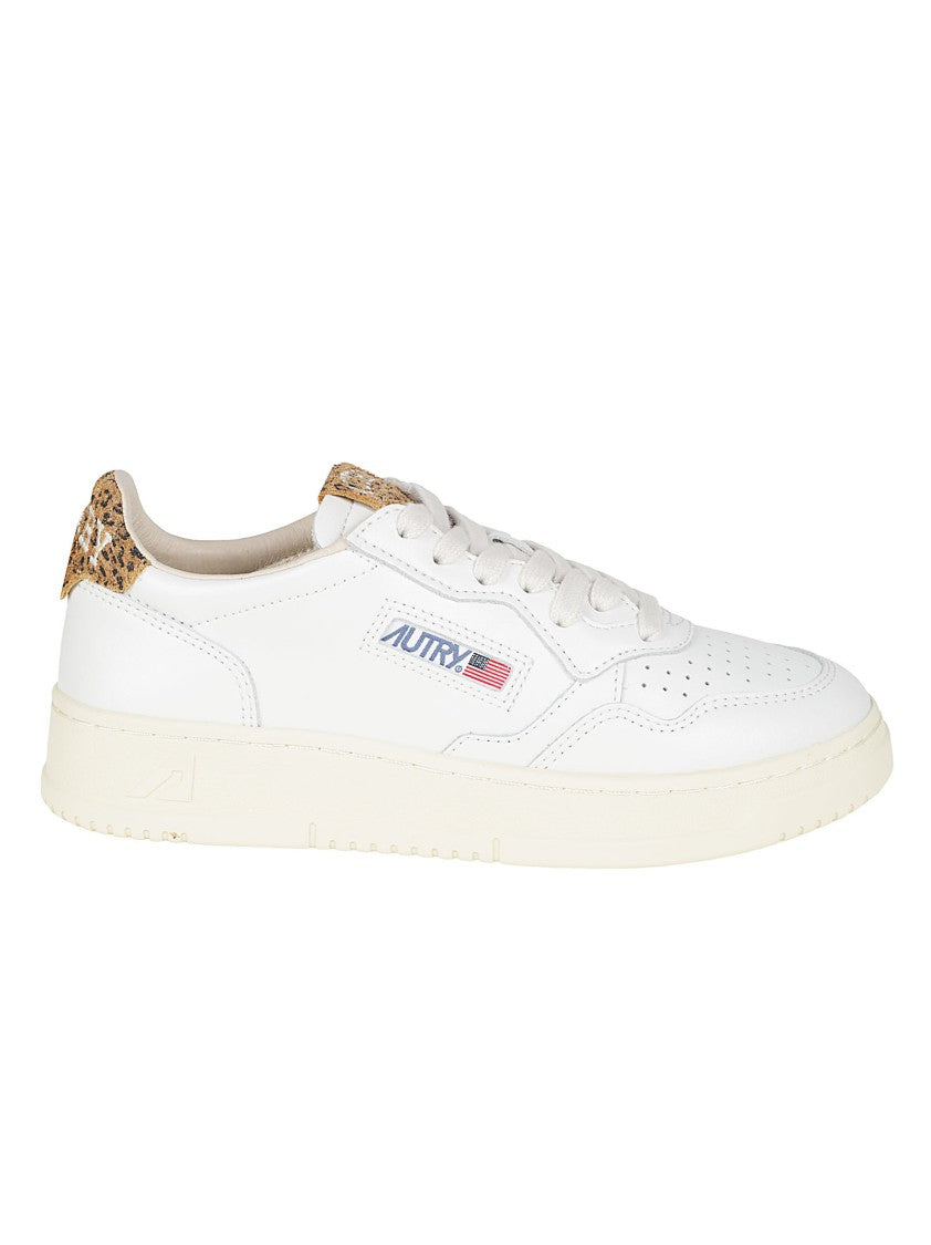 Autry Medalist Low Animal-Print Cow Leather Sneakers