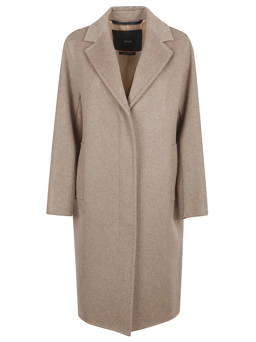 Max Mara Mid-Thigh Cashmere Coat With Classic Lapel
