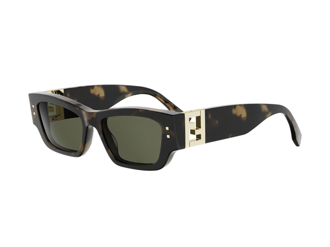 Fendi Fe40234i Tortoiseshell Oversized Square Frame Sunglasses
