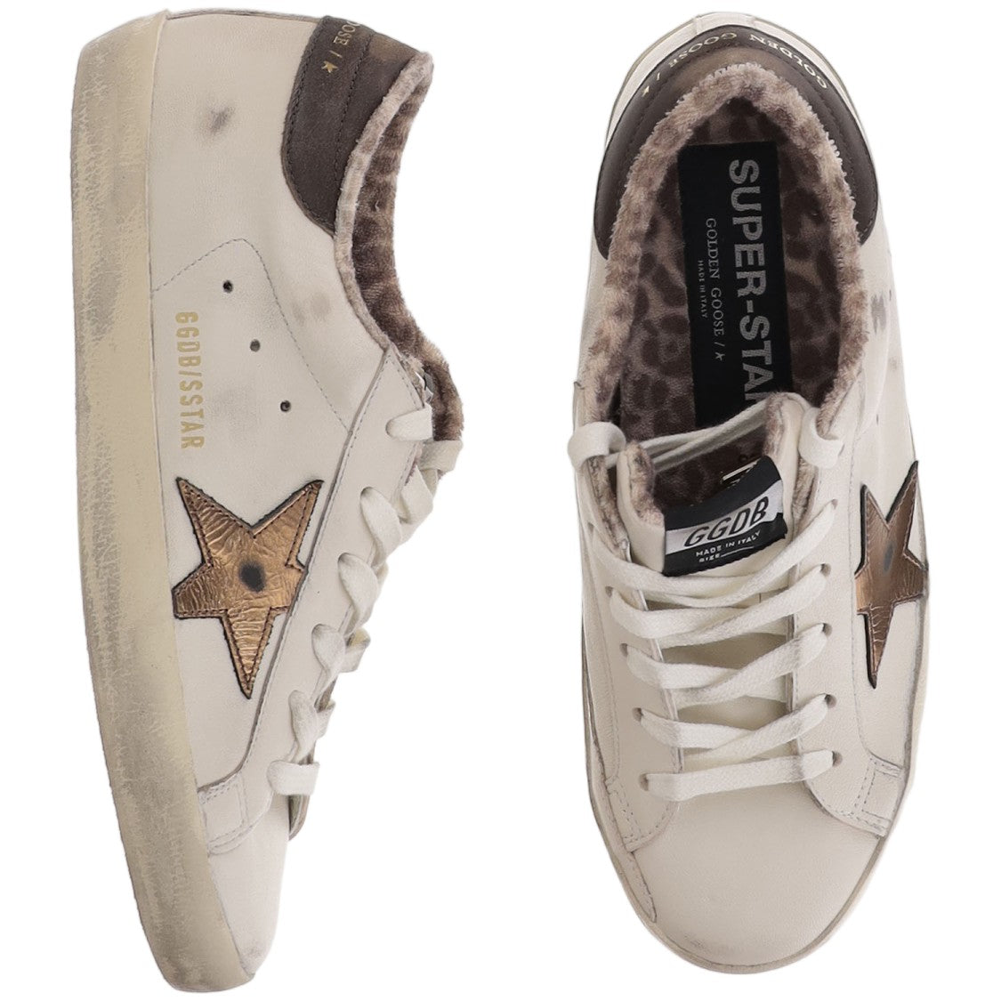 Golden Goose White Stardan Star Patch Leather Sneakers