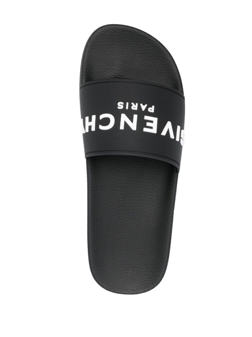 Givenchy Black Sandals With Embossed Logo