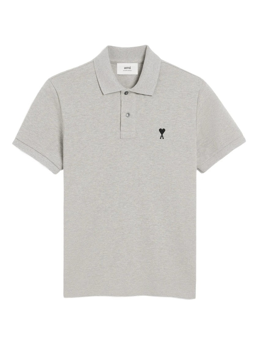 Ami Embroidered Polo Shirt In Organic Cotton