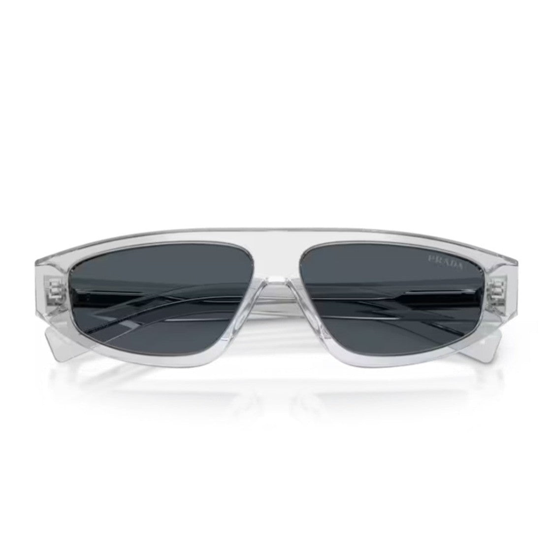 Prada Crystal C02s Rectangular Transparent Acetate Sunglasses