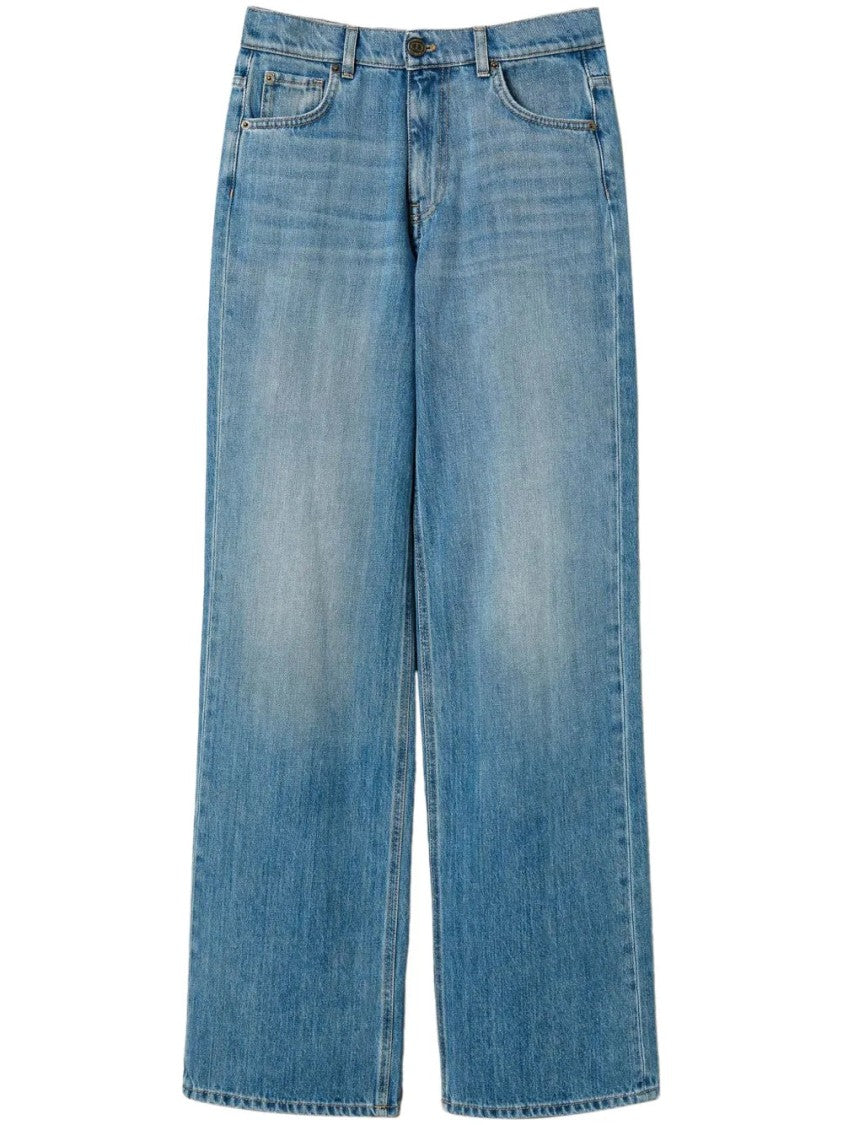 Twin-Set Classic Cut Straight-Leg Jeans With Vintage Appeal