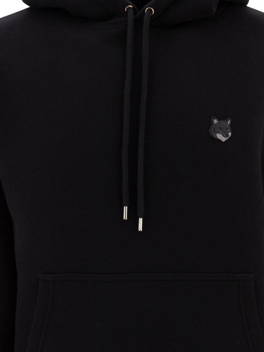 Maison Kitsuné Classic Black Pullover Hoodie With Fox Emblem