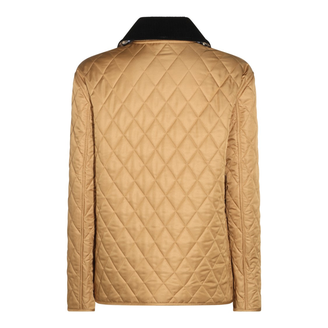 Burberry Quilted Short Corduroy-Collar Jacket