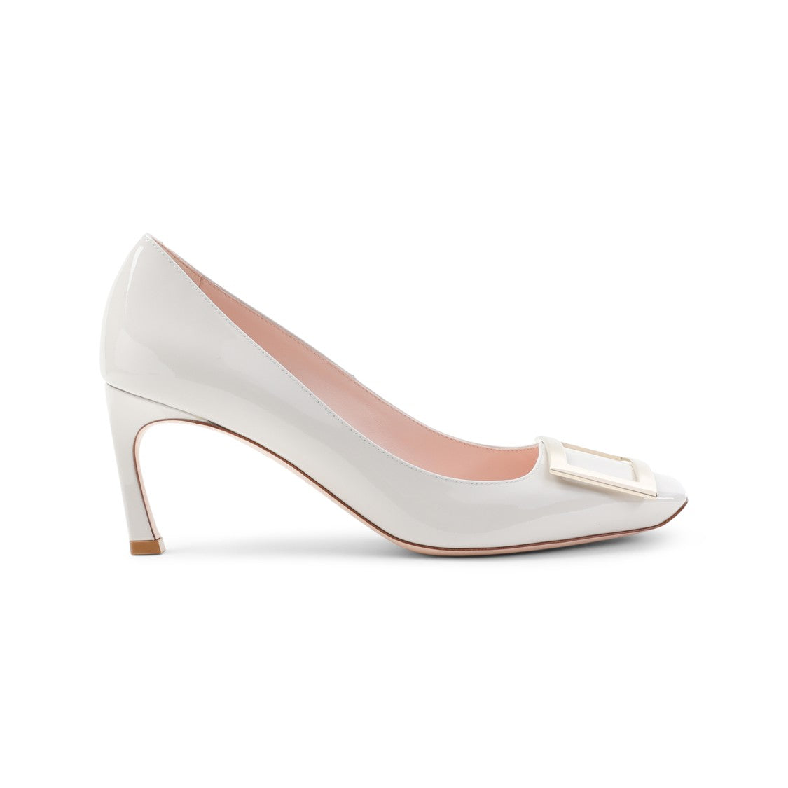 Roger Vivier Squared Toe Pumps With Silver-Toned Plaque