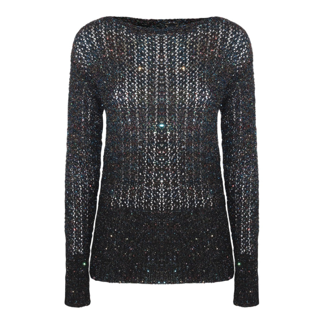 Maison Margiela Midnight Blue Sequin-Embellished Knitted Jumper