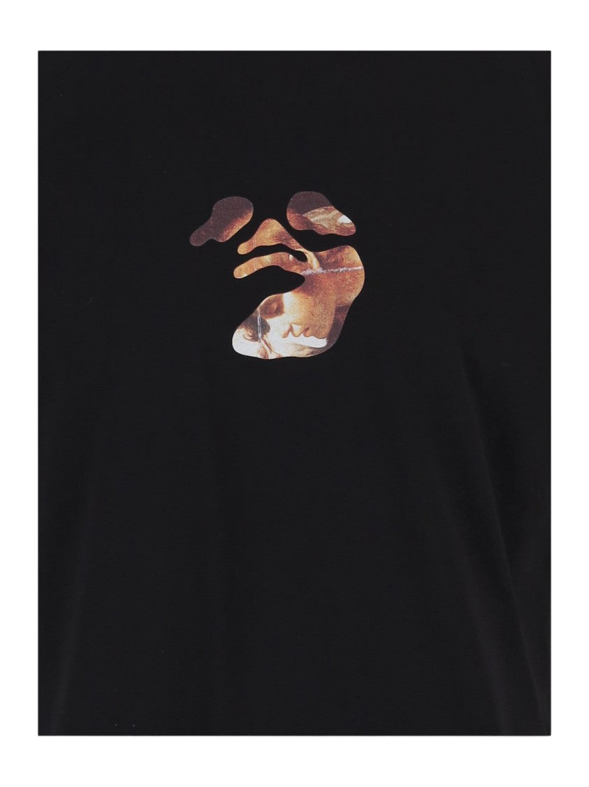 Off-White Black Logo Print Cotton T-Shirt