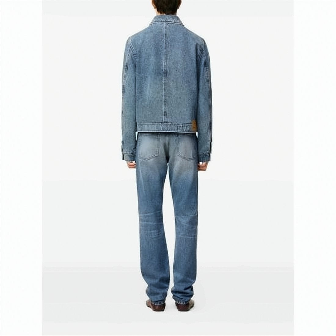Ami Paris Light Blue Denim Jacket With Iconic Heart Detail