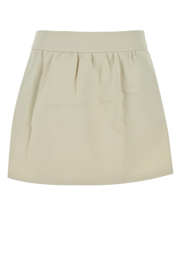 Max Mara Pleated Flared Mini Skirt With Discreet Zipper