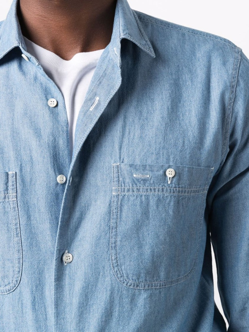 Aspesi Japanese Chambray Cotton Work Shirt