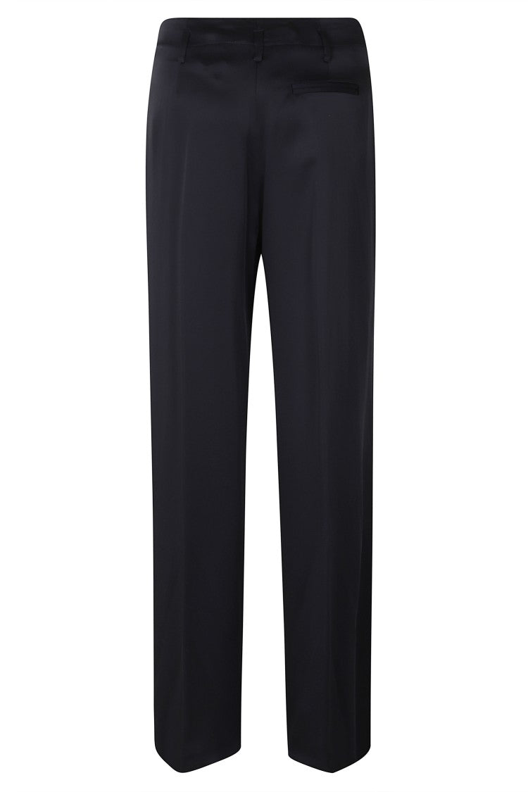 Semi Couture Midnight Blue Wide-Leg Cadi Pants