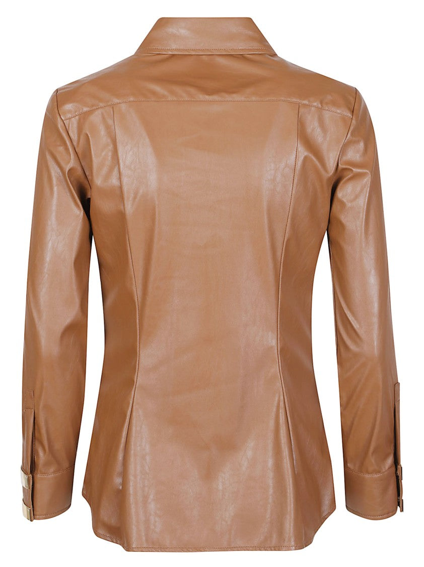 Elisabetta Franchi Long Sleeve Classic Collar Polyester Shirt