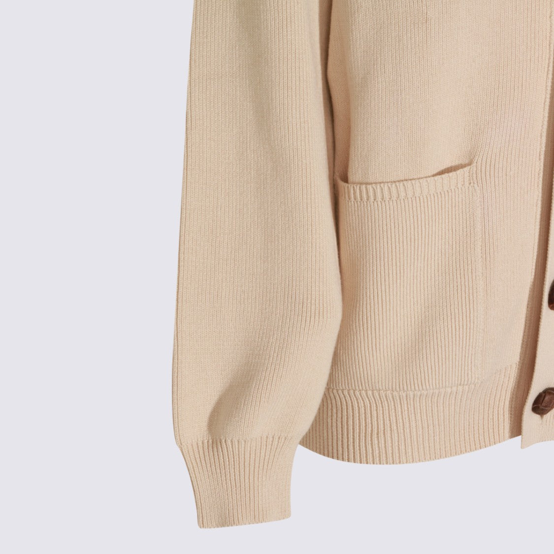 Golden Goose V-Neck Knit Sweater With Button-Down Front And Text Detail