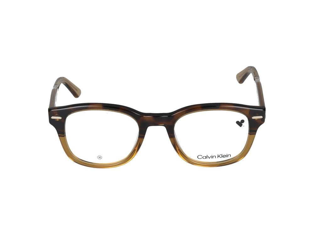 Calvin Klein Brown Havana Ck23511 Acetate Square Eyeglasses