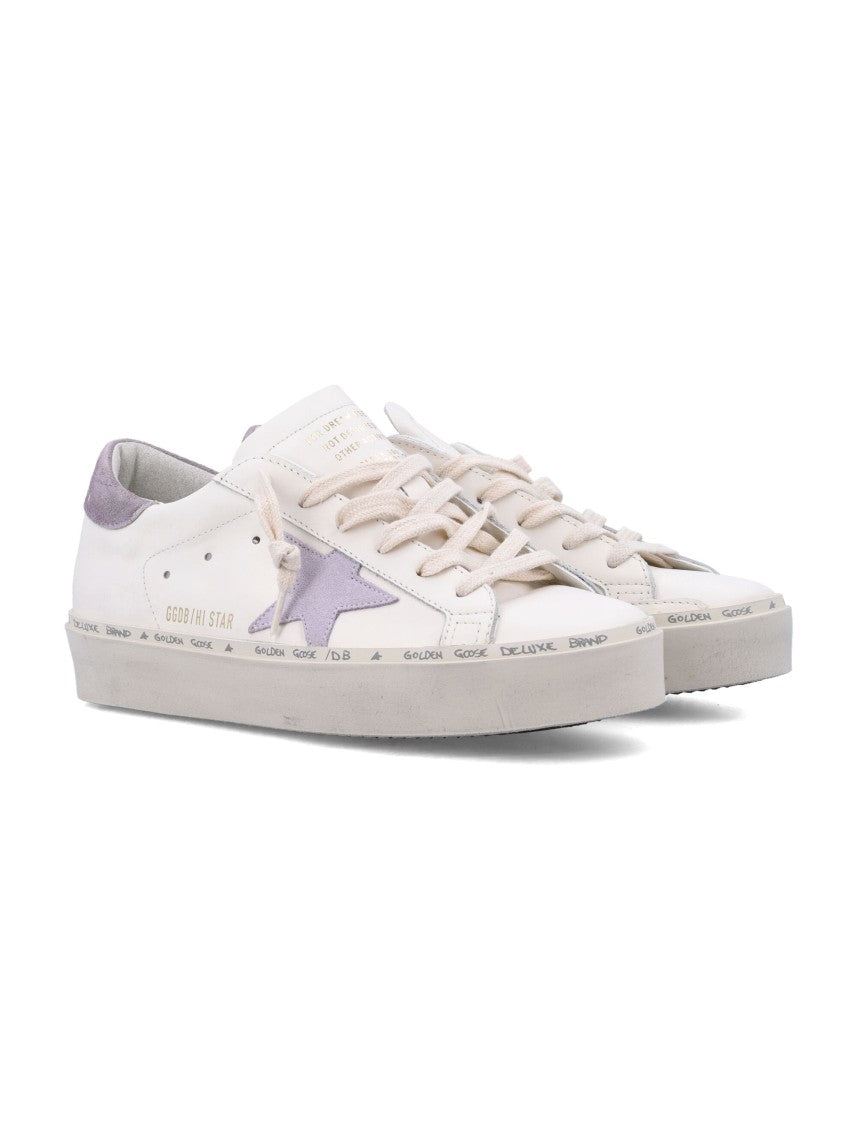 Golden Goose Low-Top Leather Sneakers With Iconic Star Accents