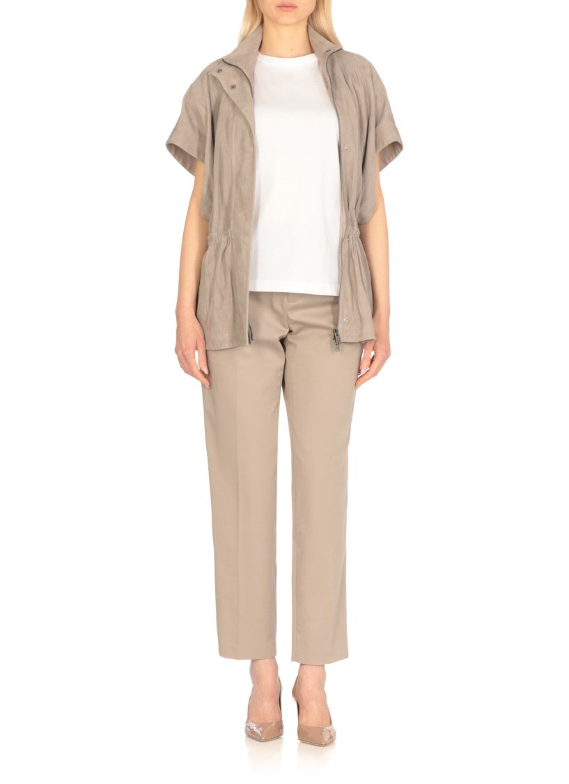 Fabiana Filippi White T-Shirt With Tulle Details