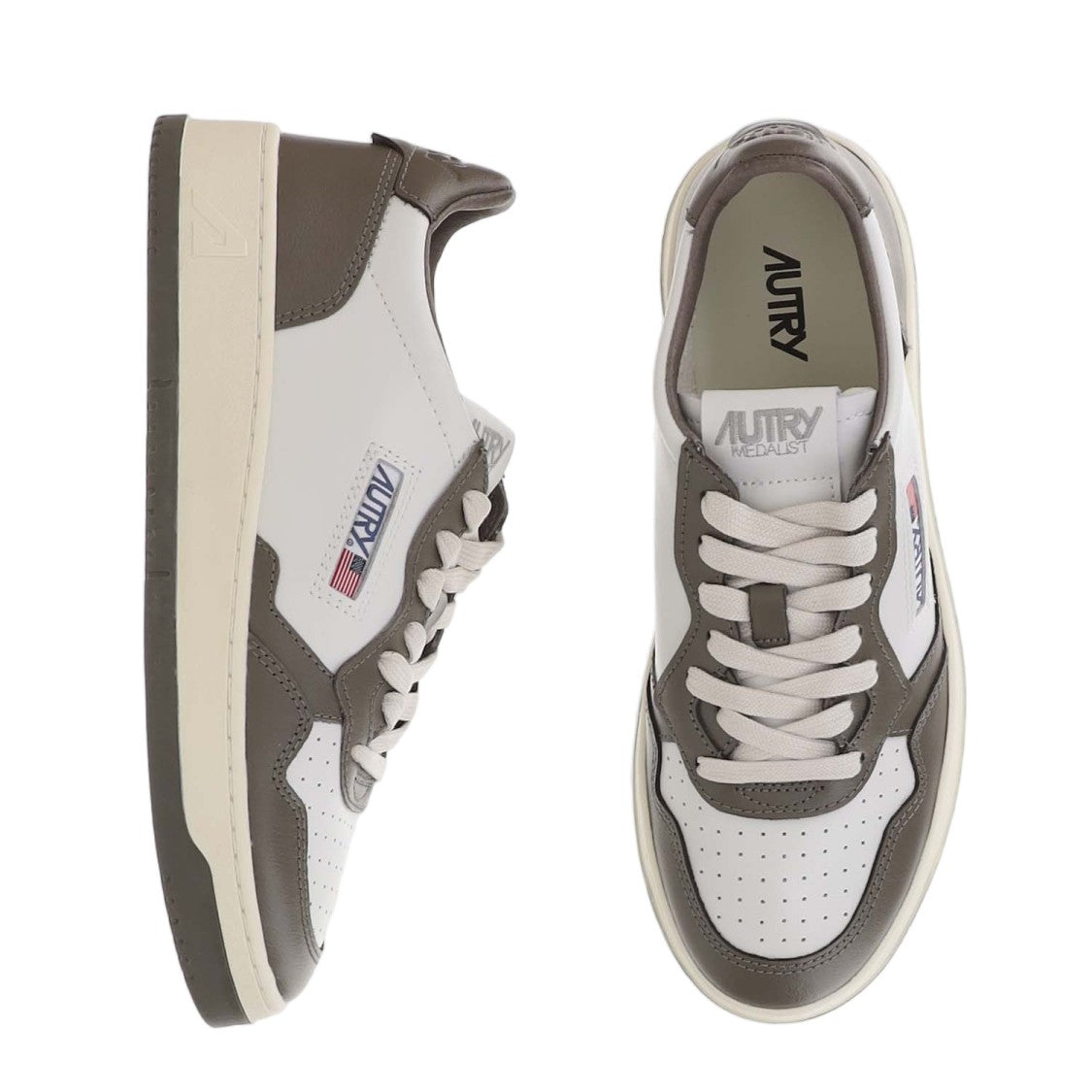 Autry Medalist Low Color-Block Leather Sneakers