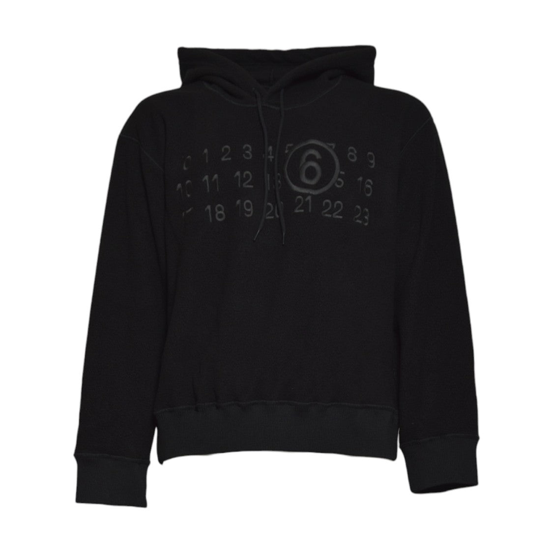 Mm6 By Maison Margiela Hooded Sweater With Embossed Details And Relaxed Fit