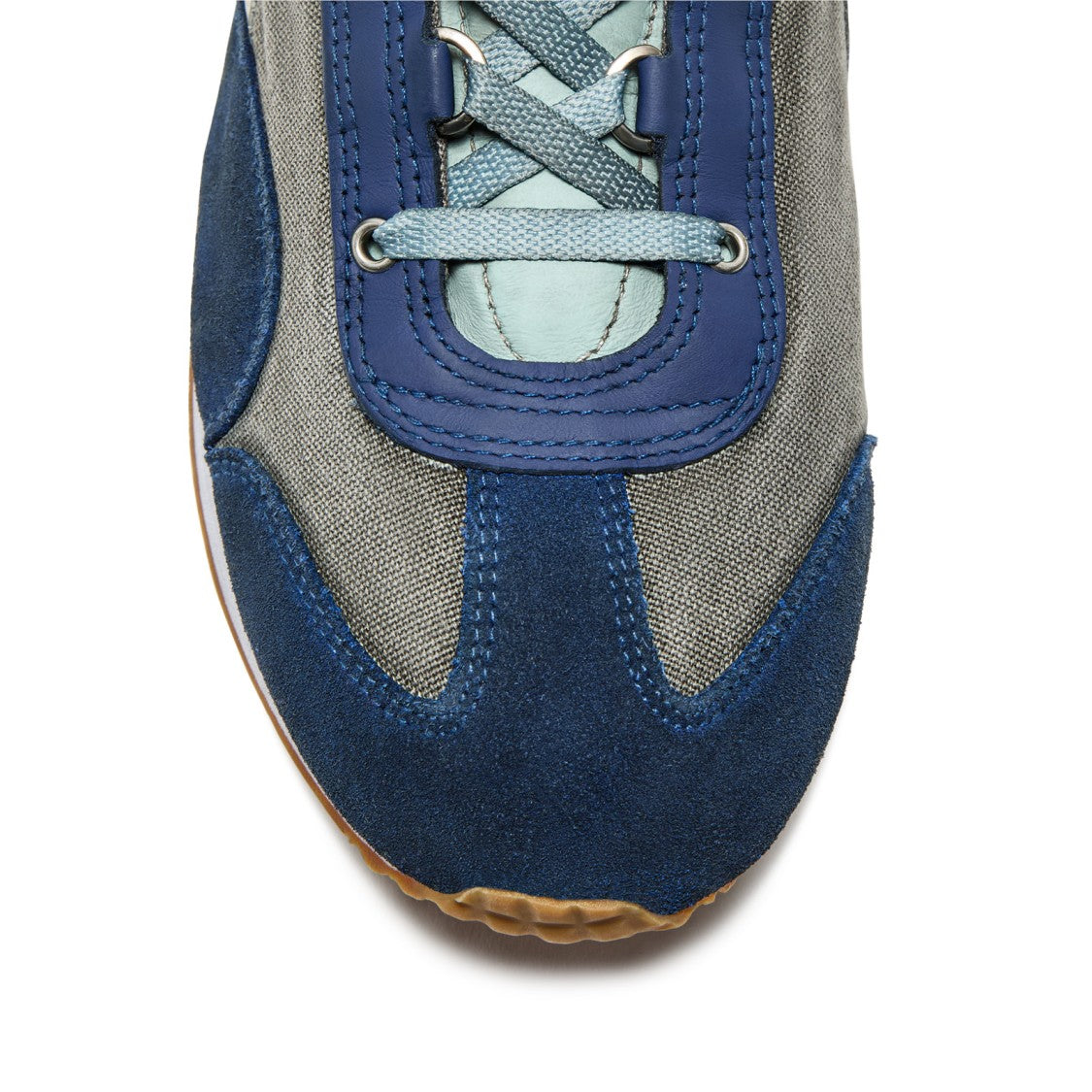 Diadora Blue And Canvas Stonewash Gray Equipe Sneakers