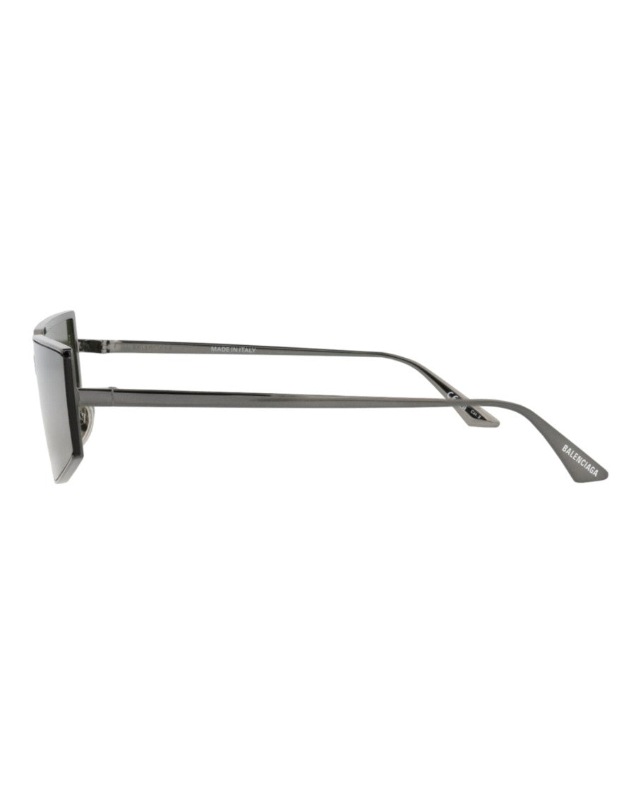 Balenciaga Square-Frame Metal Sunglasses With Minimalist Design