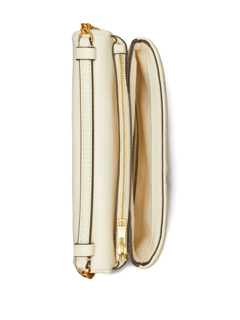 Tory Burch Quilted White Cow Leather Wallet