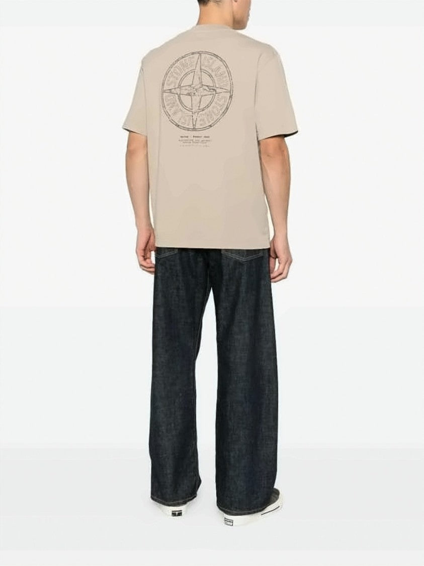 Stone Island Short-Sleeve Stone Island T-Shirt With Compass Graphic