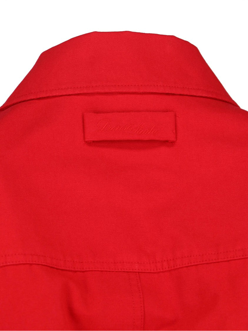Dunst Red Zip Bomber Jacket
