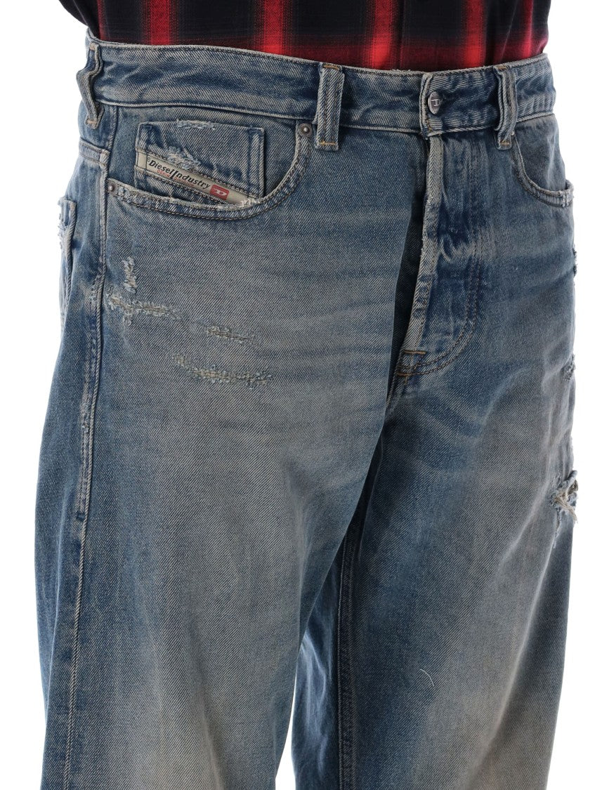 Diesel 1980 D-Eeper Destroyed Jeans Blue