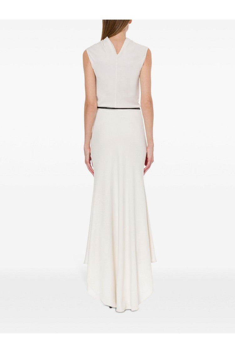 Philosophy Di Lorenzo Serafini Draped Neckline Sleeveless Top In Lightweight Fabric