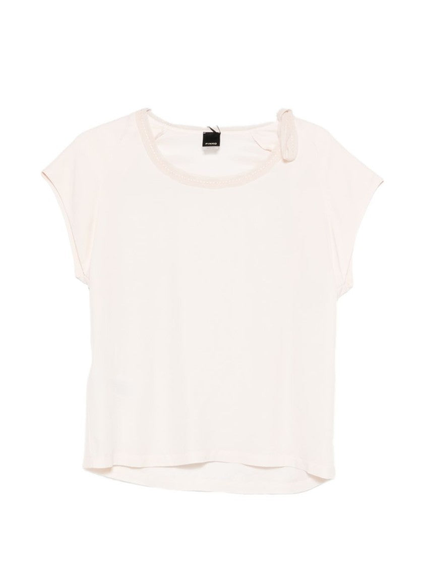 Pinko Short-Sleeve Blouse With Side Bow Detail