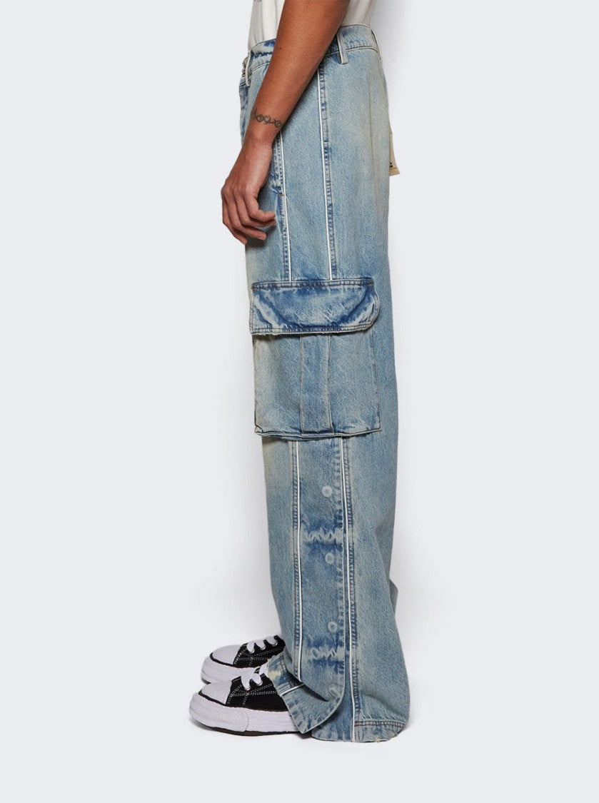 Nahmias Track Logo Cargos Jeans Ligth Wash