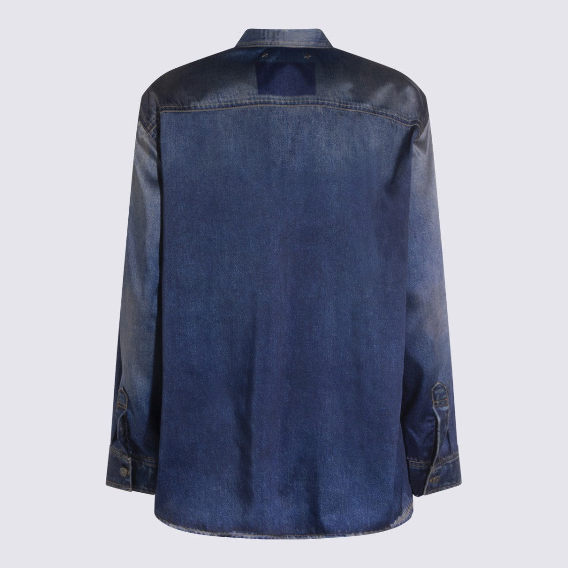 Golden Goose Vintage Denim Print Shirt
