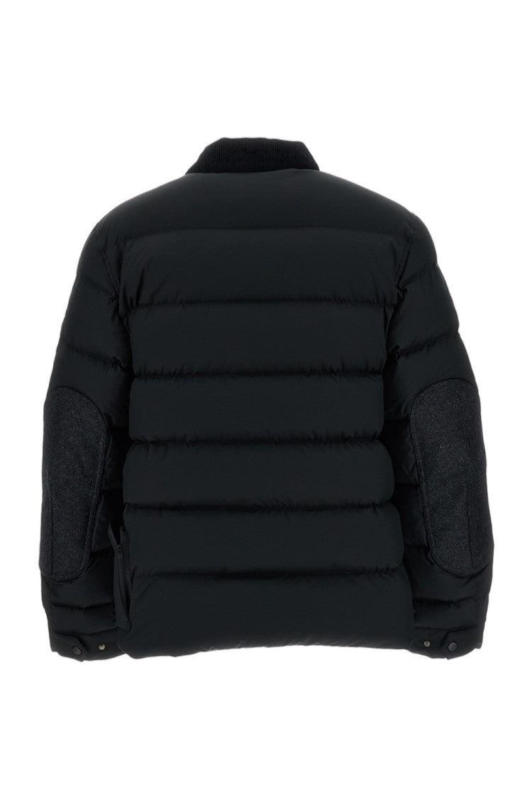 Junya Watanabe Black Quilted Corduroy Collar Padded Jacket