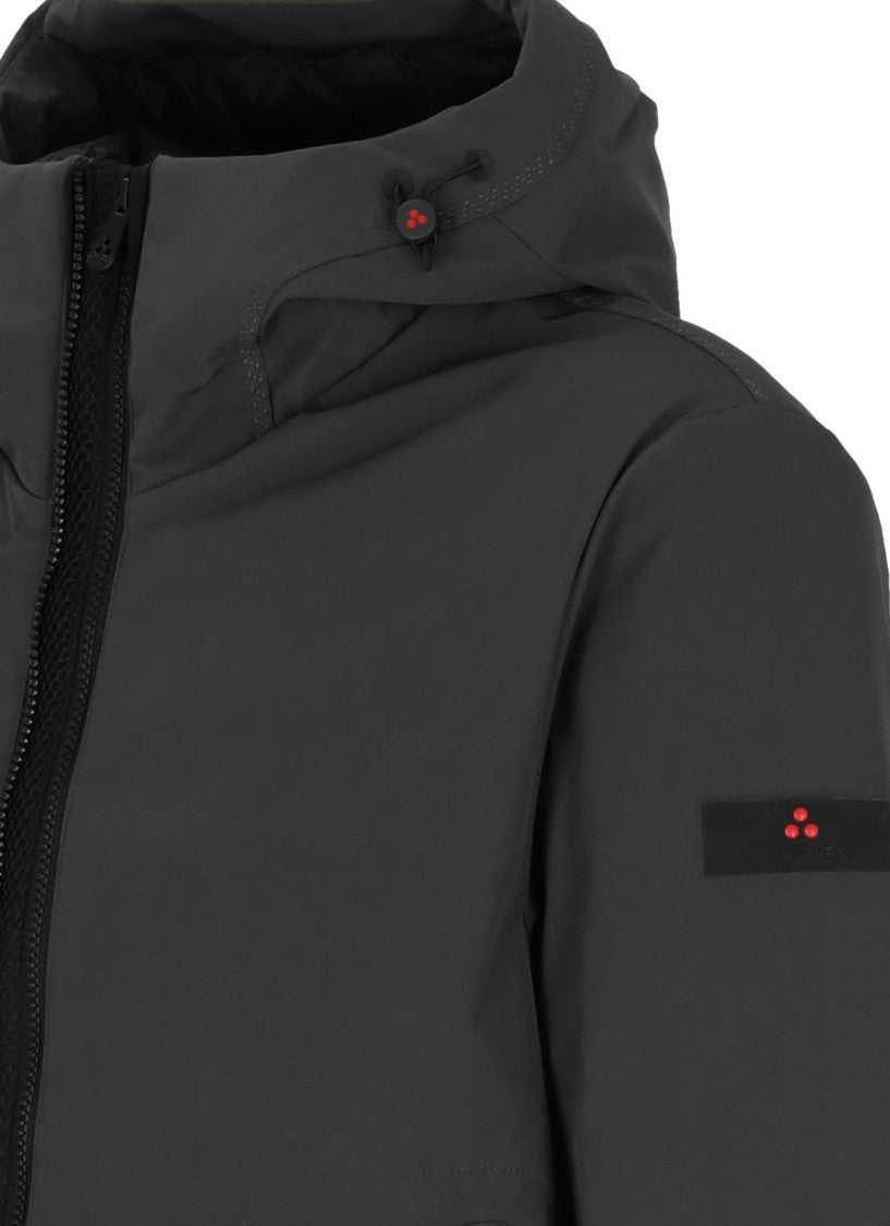 Peuterey Black Loge Hooded Padded Jacket