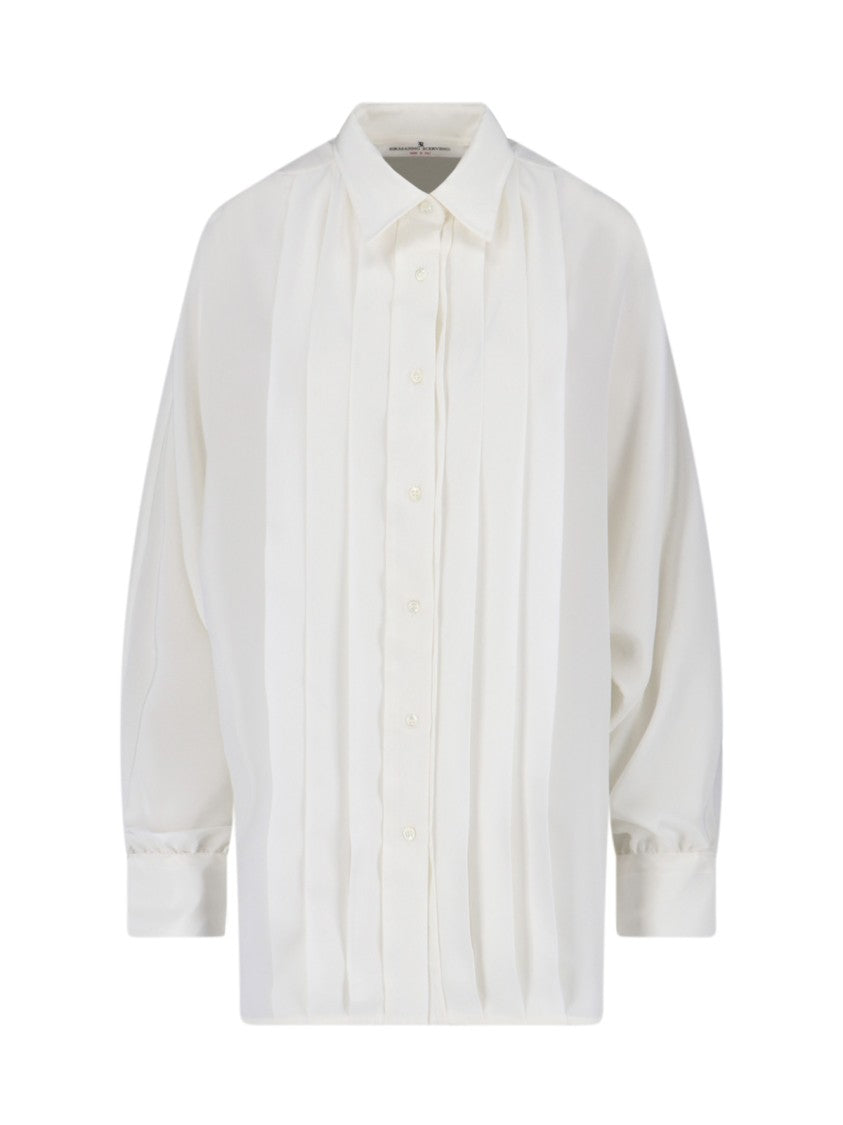 Ermanno Scervino Pleated Shirt – White