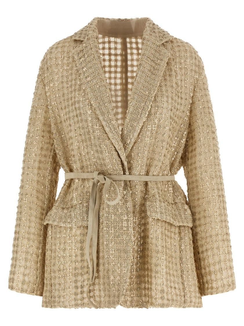 Brunello Cucinelli 'Dazzling Net Embroidery' Organza Blazer