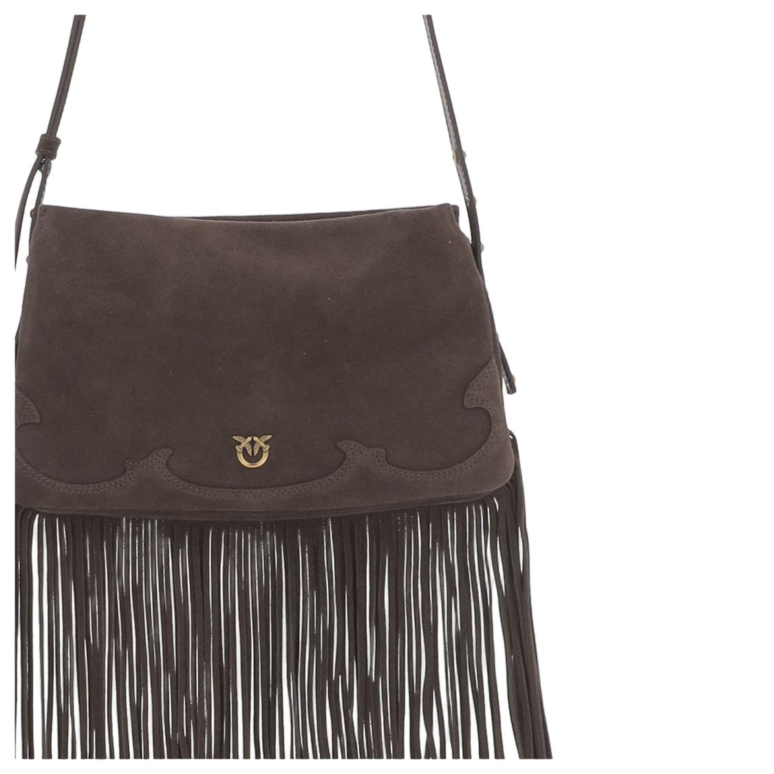 Pinko One, Two, Three Suede Shoulder Bag