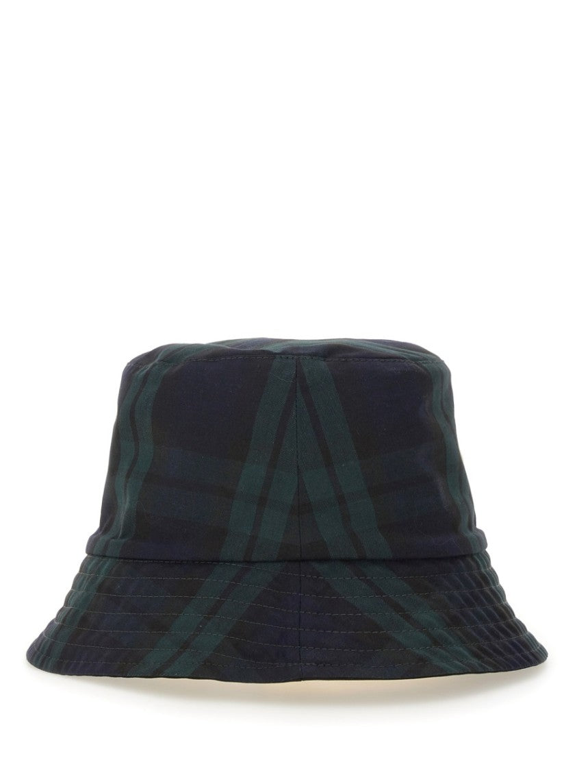 Moncler Reversible Plaid Cotton Bucket Hat