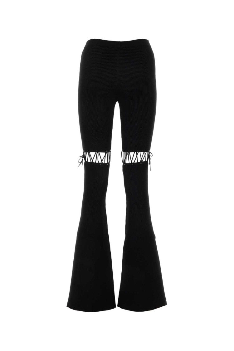 Nensi Dojaka Black Viscose Stretch Pant