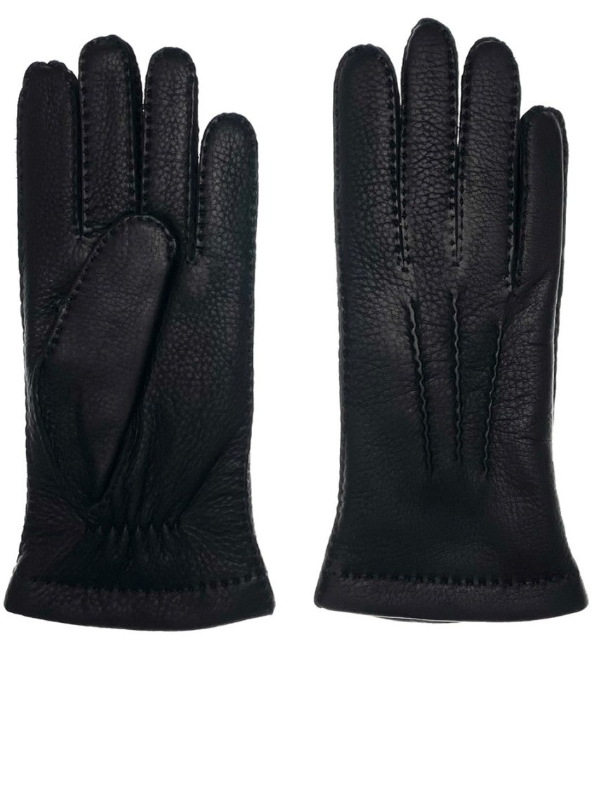 Restelli Textured Leather Stitched Fit Gloves