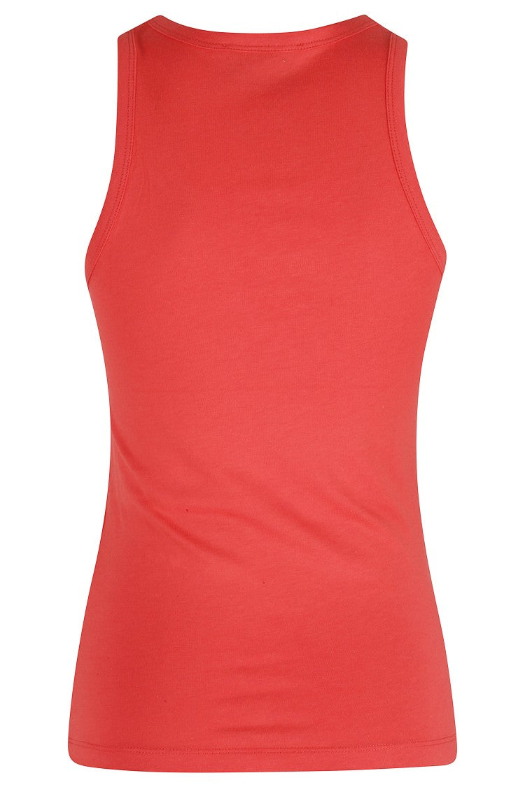 Coperni Red Lightweight Logo Tone-On-Tone Cotton-Blend Tank Top