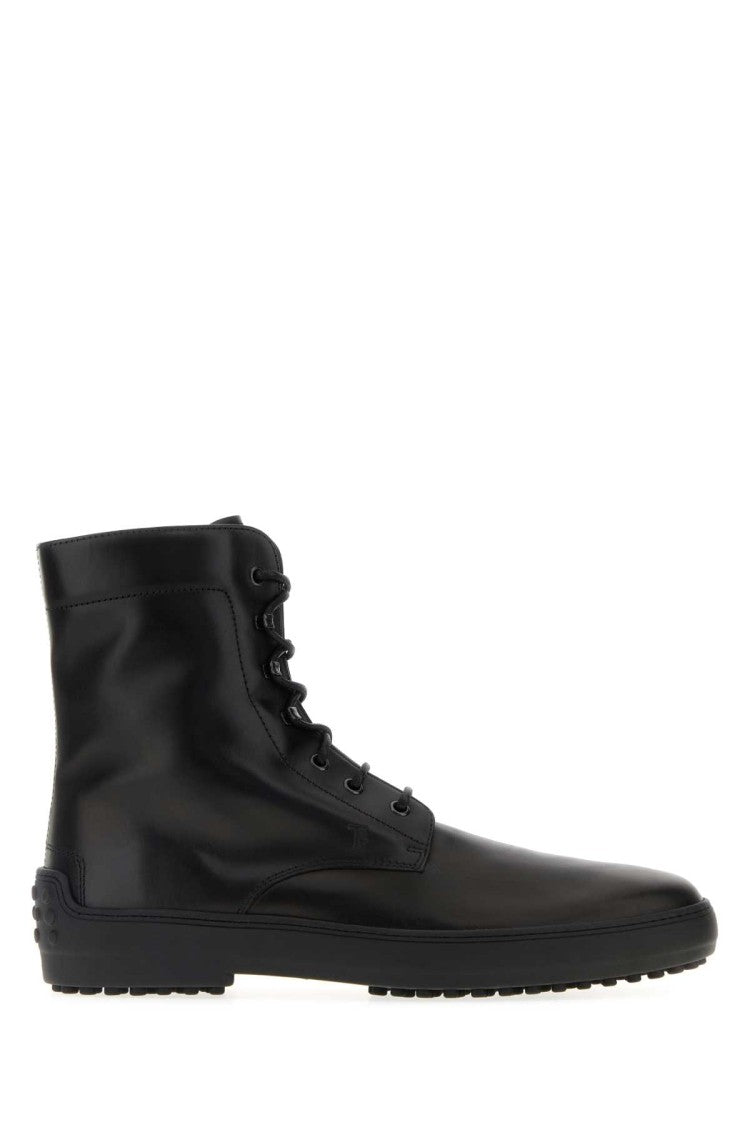 Tod's Black Leather Ankle Boots